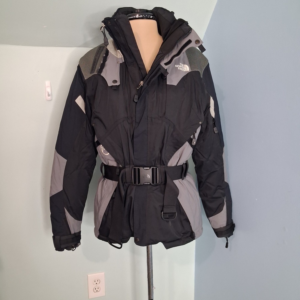The North Face Steep Tech Jacket Womens Medium Black Grey Ski Parka ABHC F08S